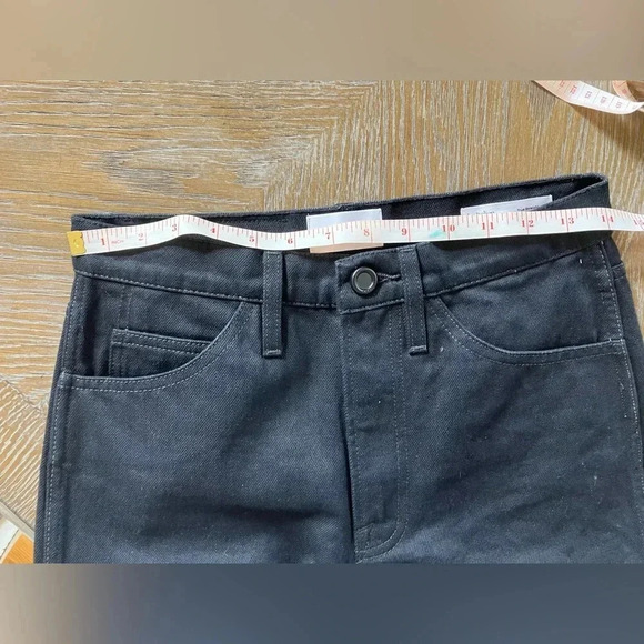 FRAME Noir Le Italien High Waist True Straight Leg Jeans Black Size 25 NWOT $338 - Picture 8 of 9